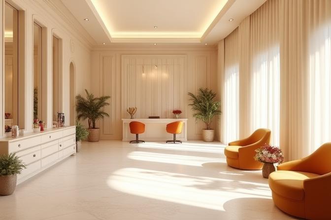 Interior view of the Zahra Beauty studio in Dubai