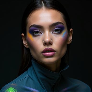 Creative and artistic avant-garde makeup design